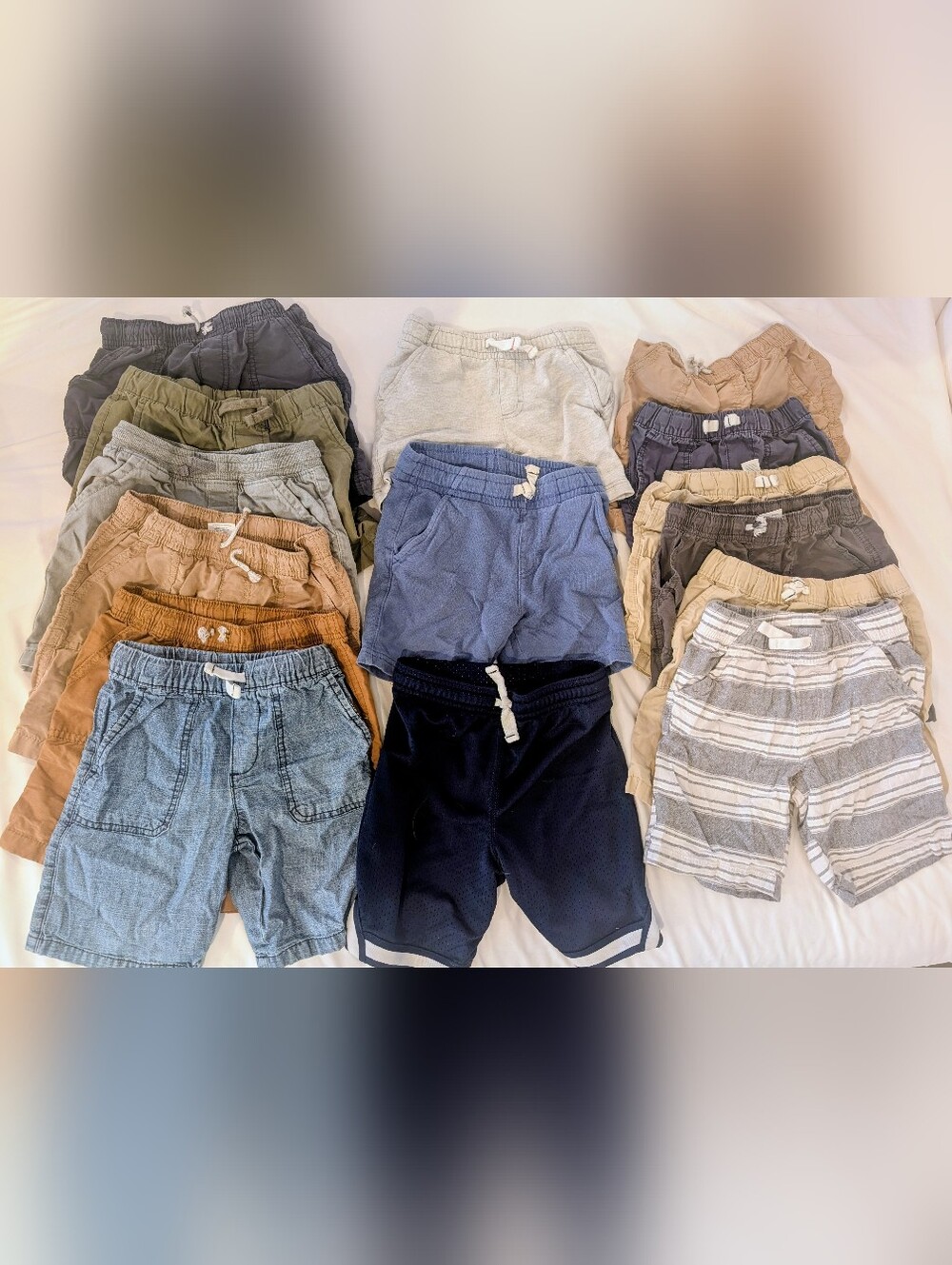 5t Kids Pull-On Shorts (Carters & Jumping Beans) in Blue, Navy, Gray, Tan